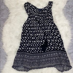 Boho Black and White Patterned Top